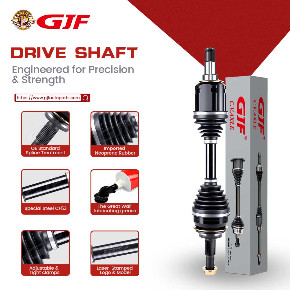 GJF חלקי תיבת הילוכים אוטומטית: ציר CV, מפרק CV, כיסוי CV
