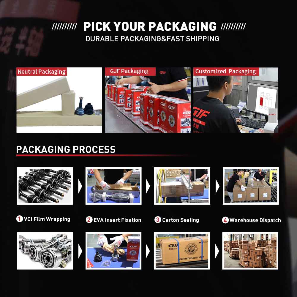 ציר הנעה של GJF Auto Parts המתאים ל-95% מהרכבים